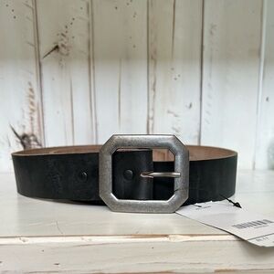 Schott NYC Black Leather Belt